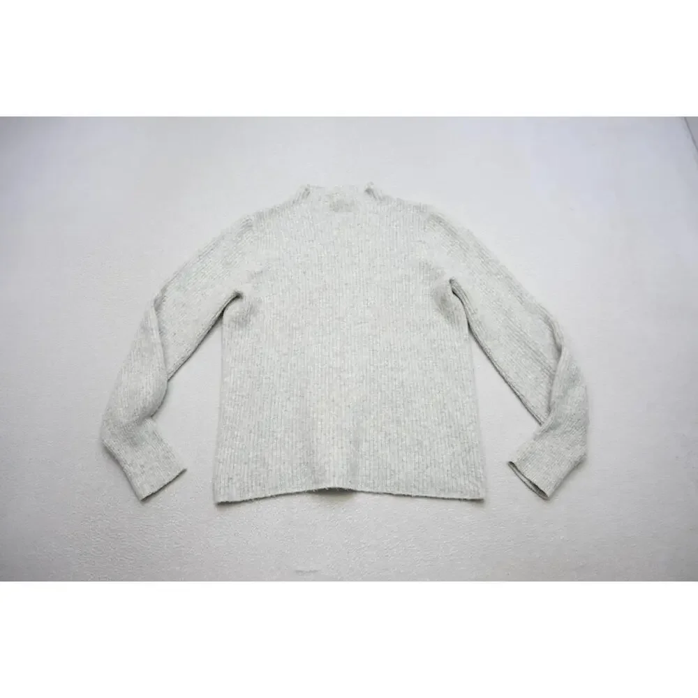 J Crew Turtleneck Sweater Acrylic‎ Blend Pullover Gray Casual Womens Size Small
